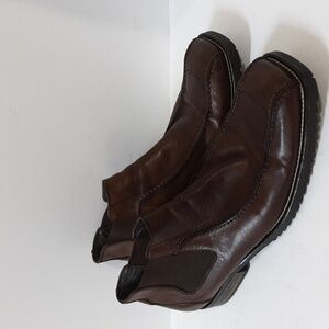 Rush Gordon Rush men ankle boot leather brown 11  pull on casual y2k office